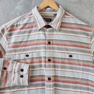 Vintage Orvis Flannel Shirt Mens Size XL Button Up Pockets Southwest Aztec XXL